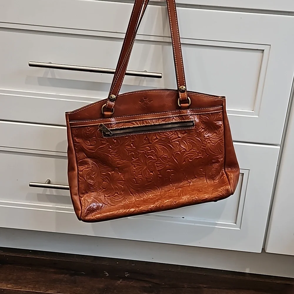 Patricia Nash Florenced Tooled leather Poppy Tote
